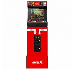 베이스 및 라이저 세트가 포함된 UNICO SNK NEOGEO MVSX 아케이드, 사전 로드된 50개의 SNK 공식 정품 복고풍 게임, The King of Fighters/Samurai/Metal Sl을 포함하여 2개의 조이스틱으