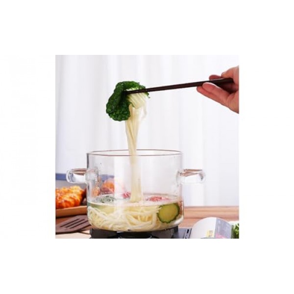 유리 요리 냄비 - 2L/67oz 유리 소스팬(커버 포함) - 내열성 투명 유리 쿡탑 냄비 및 뚜껑이 있는 파스타 국수, 수프, 우유, 차 및 샐러드용 팬 - 유리 시머 냄비 및 투명 냄