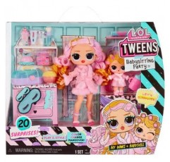 ㅋㅋㅋ. 놀라다! Tween Babysitting Sleepover Party - IVY WINKS & BABYDOLL - Unbox 20 Surprises - 색상 변경 기능이 있는 인형 2개 포함 - 4세 이상의 어린이에게 적합 싱글