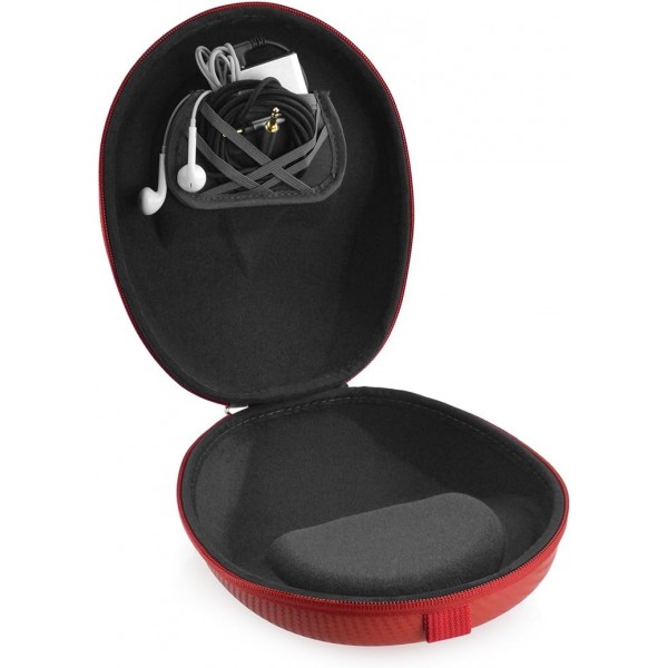 HD598CS, ATH M50x, Sony XB900, Beats Studio 등을 위한 Geekria 케이스 헤드폰, 헤드셋 케이스용 보호 케이스, 하드 운반 케이스 레드