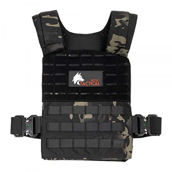 WOLF TACTICAL 남성용 퀵 릴리스 가중 조끼 운동 조끼, 근력 훈련 무게 조끼 가중 조끼 남성용