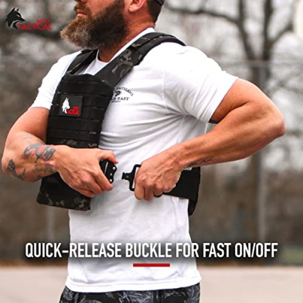 WOLF TACTICAL 남성용 퀵 릴리스 가중 조끼 운동 조끼, 근력 훈련 무게 조끼 가중 조끼 남성용