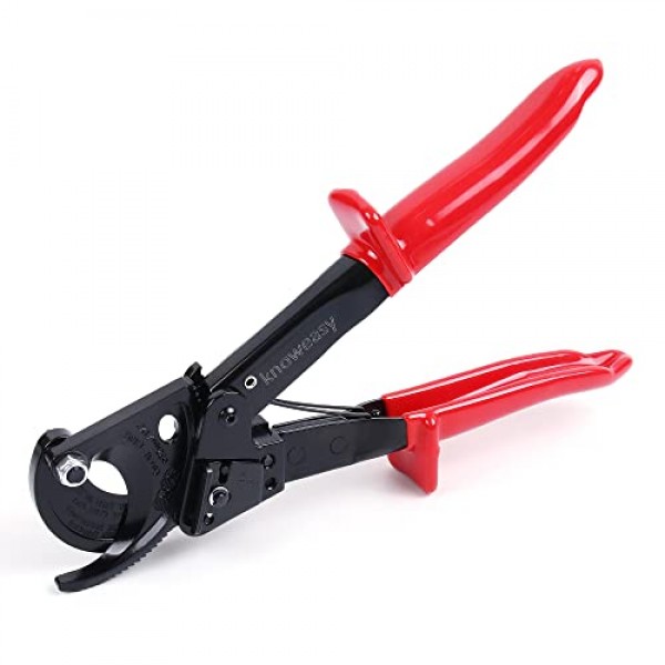 Knoweasy 케이블 커터 및 래칫 와이어 커터는 최대 240mm²의 알루미늄 및 멀티 코어 케이블에 작동합니다.
