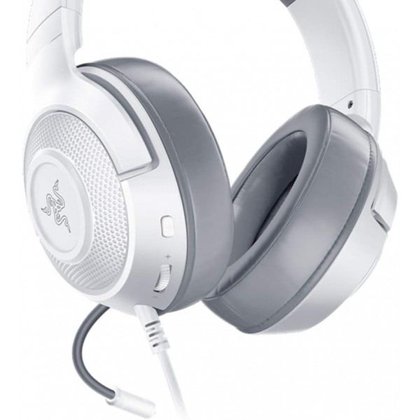 Razer Kraken X Mercury - 게임용 헤드셋(PC, Mac, Xbox One, PS4 및 Switch용 초경량 게임용 헤드폰, 헤드밴드 패딩, 7.1 서라운드 사운드) 화이트