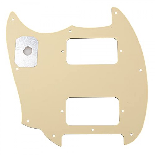 1Pcs Yotones HH 9 홀 라운드 코너 기타 픽가드 2 험버커 Squier Bullet 시리즈와 호환 가능 머스탱 일렉트릭 기타 (3Ply Cream)