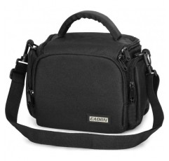 Nikon, Canon, Sony SLR/DSLR 미러리스 카메라 및 렌즈와 호환되는 CADeN 컴팩트 카메라 숄더 크로스바디 백 케이스 방수(1.0 S, 블랙)