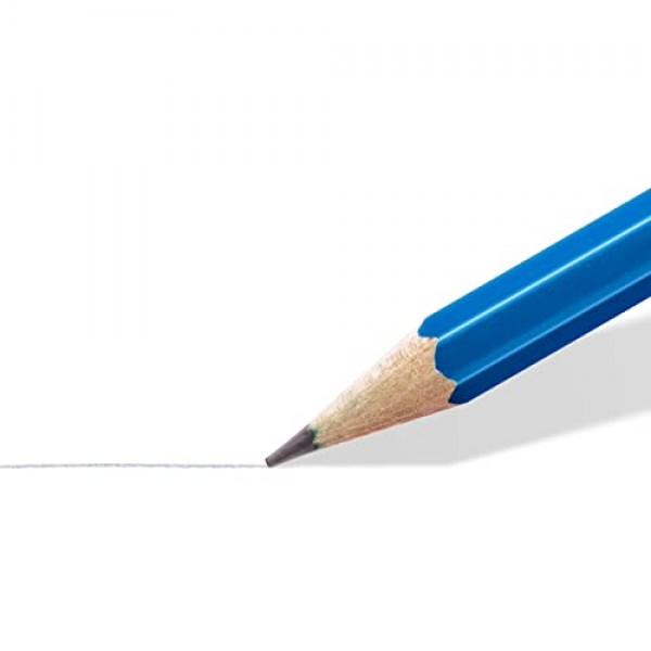 Staedtler Mars Lumograph 2H 흑연 아트 드로잉 연필, 미디엄 하드, 파손 방지 접착 리드, 12 팩, 100-2H