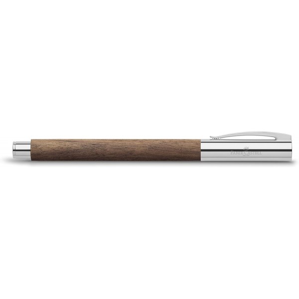 Faber-Castell 148580 - 만년필 Ambition 호두, 펜촉 너비 M, 선물 상자 및 변환기 포함