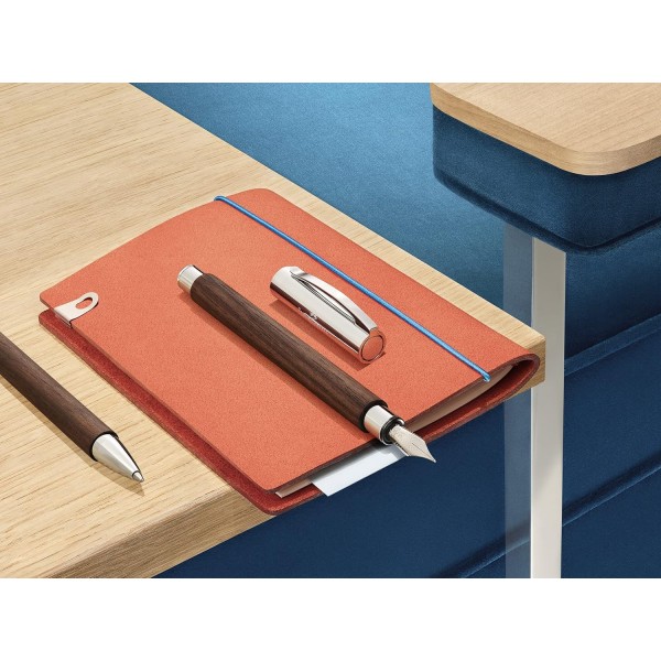 Faber-Castell 148580 - 만년필 Ambition 호두, 펜촉 너비 M, 선물 상자 및 변환기 포함