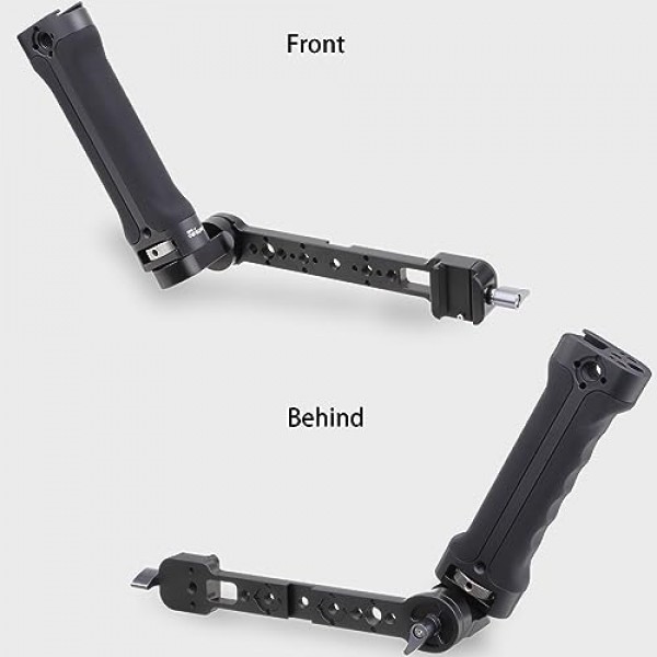 LEFTFOTO 짐벌 조정 가능한 실리콘 슬링 손잡이 + 안정기 핸들 확장 브래킷 키트, DJI RS2/ RS3 PRO/ RS3 Mini/ZHIYUN WEEBILL-S 짐벌 안정기, NATO 클램프 포함