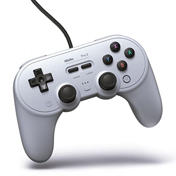 스위치, Windows, Steam Deck 및 Raspberry Pi(그레이 에디션)용 8BitDo Pro 2 유선 컨트롤러