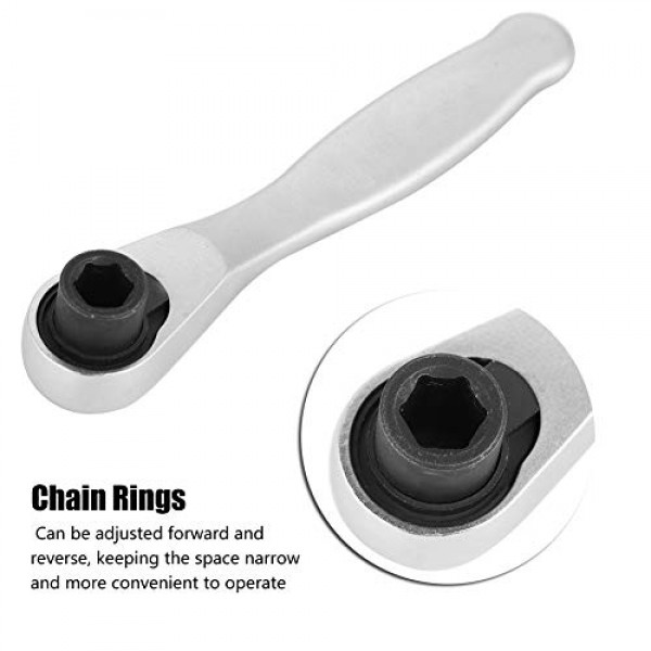 Fydun 100% 합금 소재 퀵 소켓 렌치 도구, 작업 강도 감소, 충격 흡수, 6.35mm(1/4인치) 다양한 드라이버 비트와 호환 가능, 72개 체인 링크