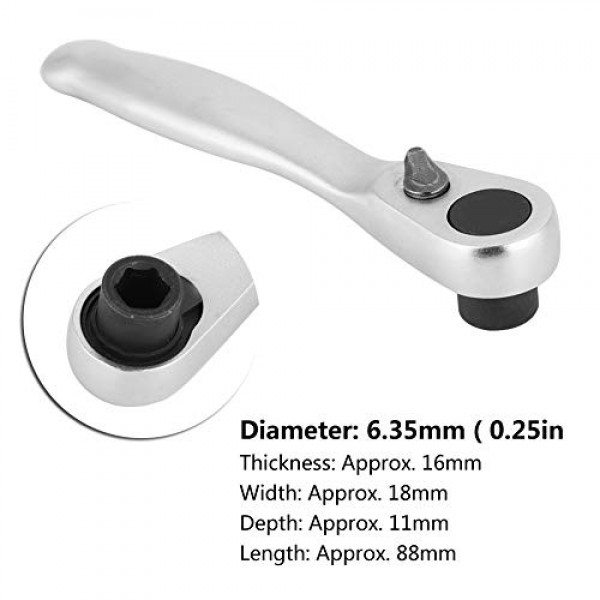 Fydun 100% 합금 소재 퀵 소켓 렌치 도구, 작업 강도 감소, 충격 흡수, 6.35mm(1/4인치) 다양한 드라이버 비트와 호환 가능, 72개 체인 링크