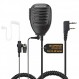 햄 라디오 숄더 스피커용 BAOFENG 오리지널 UV-5R 마이크 호환 BF-F8HP UV-5R BF-888s는 경찰 워키토키로 사용할 수 있습니다. 휴대용 양방향 라디오 액세서리(블랙-1팩+헤드셋)
