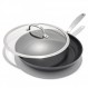 OXO Enhanced, 뚜껑이 있는 12인치 프라이팬 프라이팬, 건강에 좋은 세라믹 논스틱, PFAS 없음, 스테인리스 스틸 손잡이, 식기세척기 사용 가능, 오븐 사용 가능, 검정색