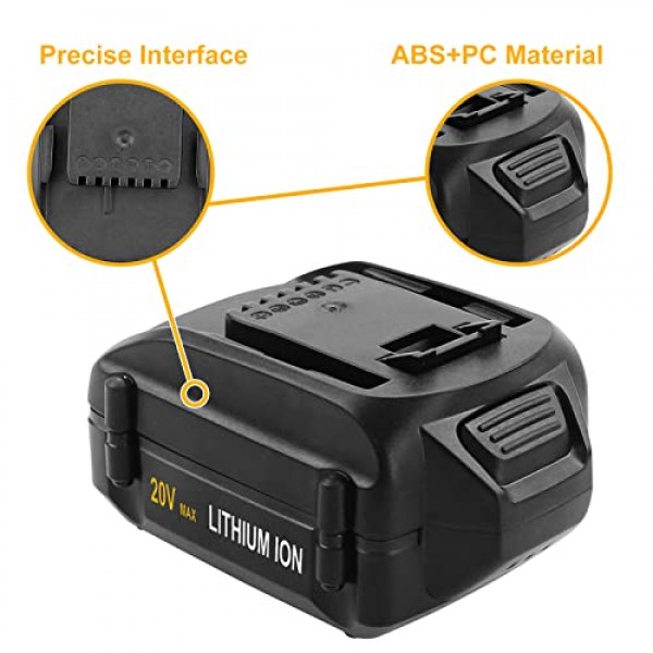GERIT BATT 업그레이드된 6000mAh WA3578 Worx 20v 배터리용 교체 Worx 20 볼트 리튬 WA3525 WA3520 WA3575 WG151s WG155s WG251s WG540s WG890 WG891 WG255s WG545s