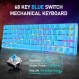 4 in 1 게임용 키보드 및 마우스 세트 68키 RGB 크로마 백라이트 기계식 키보드 6400 DPI 마우스 게임용 헤드셋 PS4/스위치/Xbox One-파란색 스위치 파란색/파란색 스위치와 호