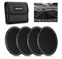 NEEWER 72mm 적외선 필터 세트, 4 팩 IR720/IR760/IR850/IR950 X-Ray IR 필터 키트, 운반용 파우치 청소 천 포함, Canon Nikon Sony Panasonic Fuji Kodak IR 지원 DSLR 카메라와 호환 가능