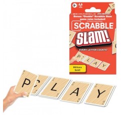 승리하는 이동 게임 Scrabble Slam 오리지널 2000년대 메가 히트 스크래블 카드 게임 미국, 빠른 진행의 스크래블 카드 게임 버전, 2~4인용, 8세 이상