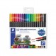 Staedtler 더블 엔드 영구 펜, 미세 및 초미세, 18색, 3187 TB18