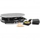 Klarstein Steaklette All-U-Can-Grill 라클렛 - 1500와트 라클렛 그릴, 라클렛 팬을 포함한 8인용 라클렛, 지속적으로 온도 조절 가능, 접시와 나무 주걱을 포함한 2-in-1 그릴