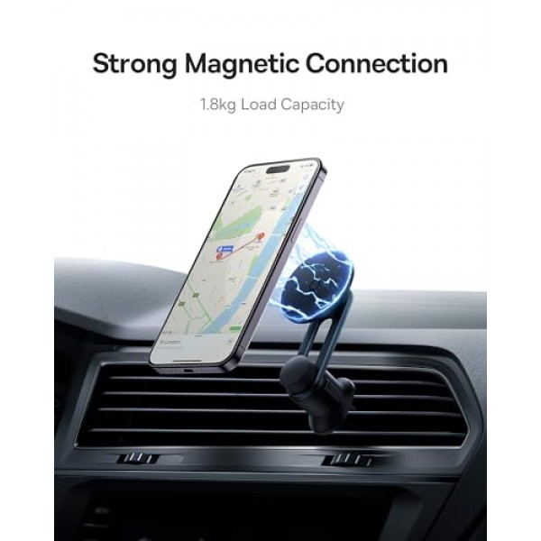 Baseus MagSafe 차량용 마운트, 차량용 Magpro 폰 마운트, iPhone 15/14/13 시리즈용 에어 벤트 자기 차량용 폰 홀더