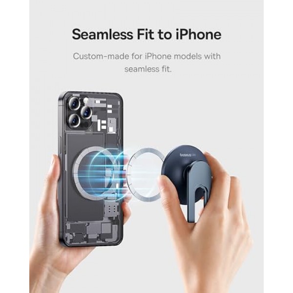 Baseus MagSafe 차량용 마운트, 차량용 Magpro 폰 마운트, iPhone 15/14/13 시리즈용 에어 벤트 자기 차량용 폰 홀더