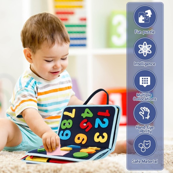 유아용 XiYee Busy Board 4 레이어 활동 보드 Montessori Toy Baby from 3 4 Years Girl Boy 학습 기본 기술