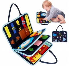 유아용 XiYee Busy Board 4 레이어 활동 보드 Montessori Toy Baby from 3 4 Years Girl Boy 학습 기본 기술