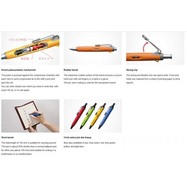 TOMBOW Airpress 펜 리필, 블랙, 1팩
