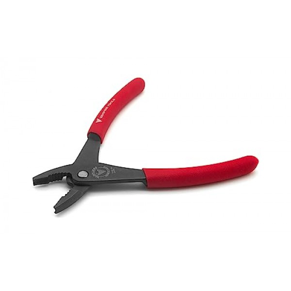 VAMPLIERS 7인치 슬립 조인트 나사 추출 플라이어, 프리미엄 CrV 강철, 일본산, 벗겨진/손상된/특수 나사, 너트 및 볼트를 잡고 제거하기 위한 수직 톱니 모양의 조.