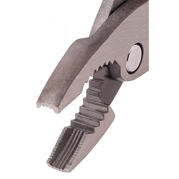 VAMPLIERS 7인치 슬립 조인트 나사 추출 플라이어, 프리미엄 CrV 강철, 일본산, 벗겨진/손상된/특수 나사, 너트 및 볼트를 잡고 제거하기 위한 수직 톱니 모양의 조.