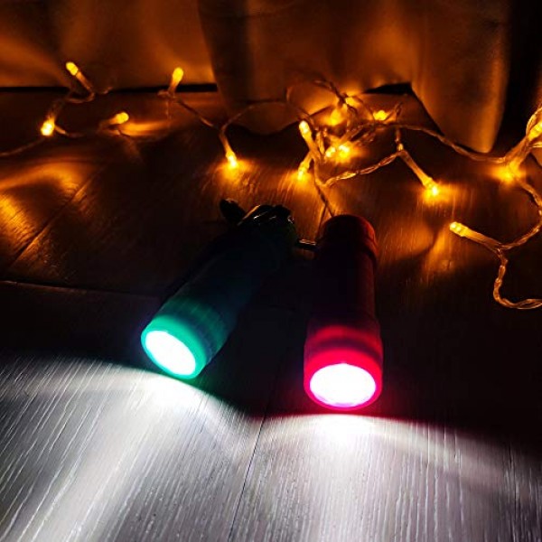 FASTPRO 18팩, 9LED 미니 손전등 세트, AAA 배터리가 포함되어 사전 설치되어 수업 교육, 캠핑, 결혼식 선물에 적합