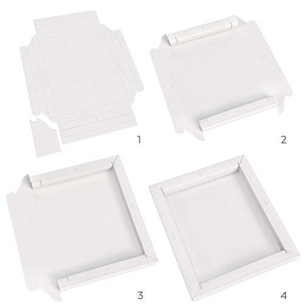 ARTEZA 수채화 아트지 접이식 캔버스 패드, 7x8.6인치, 20매, DIY 프레임, 무산성 중량지 패드, 140lb/300 GSM, 회화 및 혼합 미디어 아트용 미술 용품