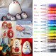 페인팅 스톤 방수 펜 영구 마커 펜 세트 15 색 만화 펜 스톤 용 아크릴 펜 스톤, 종이, DIY 사진 앨범 등을위한 방수 COSANSYS 아크릴 페인트 펜
