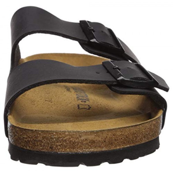 Birkenstock 남녀공용 애리조나 샌들, 블랙 Birko-Flor, 45 M EU