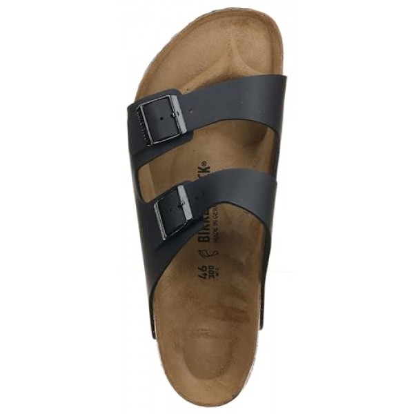 Birkenstock 남녀공용 애리조나 샌들, 블랙 Birko-Flor, 45 M EU