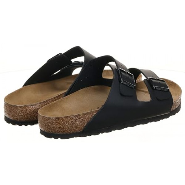 Birkenstock 남녀공용 애리조나 샌들, 블랙 Birko-Flor, 45 M EU