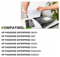 KELNG 981A 카트리지는 HP PageWide Enterprise 586dn 586f 586z 556dn 556xh E58650z E58650dn용 HP 981A 프린터 카트리지와 호환 가능(검정 1개, 청록 1개, 마젠타 1개, 노랑 1개)