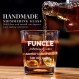 Uncle Gifts 위스키 유리, 구식 유리 버번 보드카를 마시는 크리스마스/생일을 위한 최고의 선물 - Funcle Funcle 03