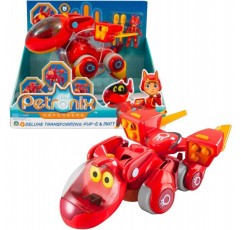 Giochi Preziosi Petronix Defender - 기능이 있는 강아지 20cm 및 그림 7cm, 액션 피규어 20cm, 3세 이상 어린이를 위한 변형 가능한 슈퍼 히어로