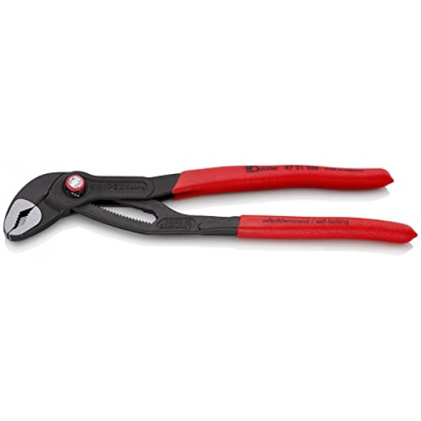 KNIPEX 87 21 250 코브라 퀵 세트 워터 펌프 플라이어, 10인치