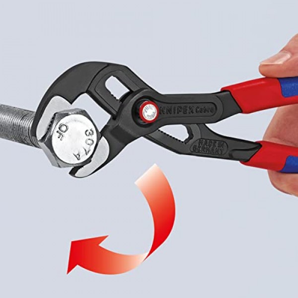 KNIPEX 87 21 250 코브라 퀵 세트 워터 펌프 플라이어, 10인치
