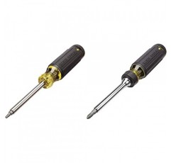 Klein Tools 32305 멀티 비트 래칫 드라이버 및 32307 멀티 비트 변조 방지 드라이버, Torx, Hex, Torq 및 스패너 비트가 포함된 27-in-1 도구(1/4인치 너트 드라이버 포함)