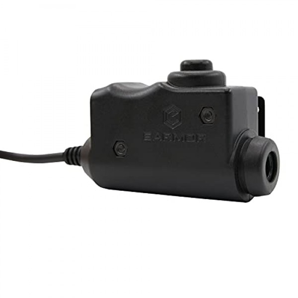 전술 Kenwood, Baofeng 버전 PTT 군사 표준 7.0 라디오 어댑터용 플러그 블랙