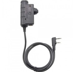 전술 Kenwood, Baofeng 버전 PTT 군사 표준 7.0 라디오 어댑터용 플러그 블랙