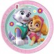 Paw Patrol Party Girl Skye 및 Everest Partyware 16인용 세트, 접시, 컵, 냅킨, 테이블 커버 배너