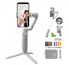 스마트폰 아이폰 안드로이드 핸드폰용 Zhiyun Smooth Q4 짐벌 안정기, 셀카봉 내장 연장 막대, 자기 필 라이트, 휴대용 가방, 삼각대, zhi yun Smooth Q4 콤보가 포함된 3축 휴대