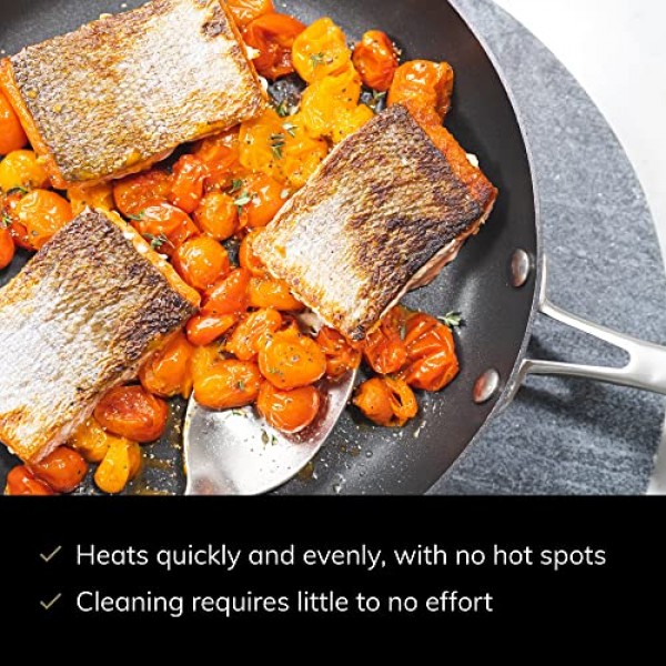 Scanpan Pro IQ 9.5인치 프라이팬 - 사용하기 쉬운 붙지 않는 조리기구 - 식기세척기, 금속 기구 및 오븐 안전 - 덴마크에서 직접 제작