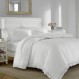 Laura Ashley Home - 킹 사이즈 이불 커버 세트, 일치하는 베갯잇이 있는 뒤집을 수 있는 면 린넨, 사계절용 경량 홈 데코(Annabella White, King)